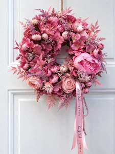 Luxusní věnec - Blooming Elegance růžová