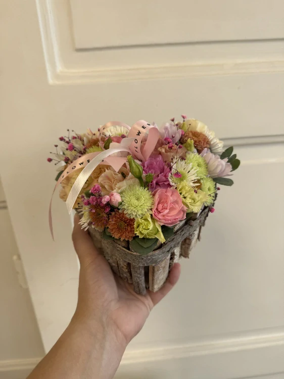 Flower box santinkové srdce malé