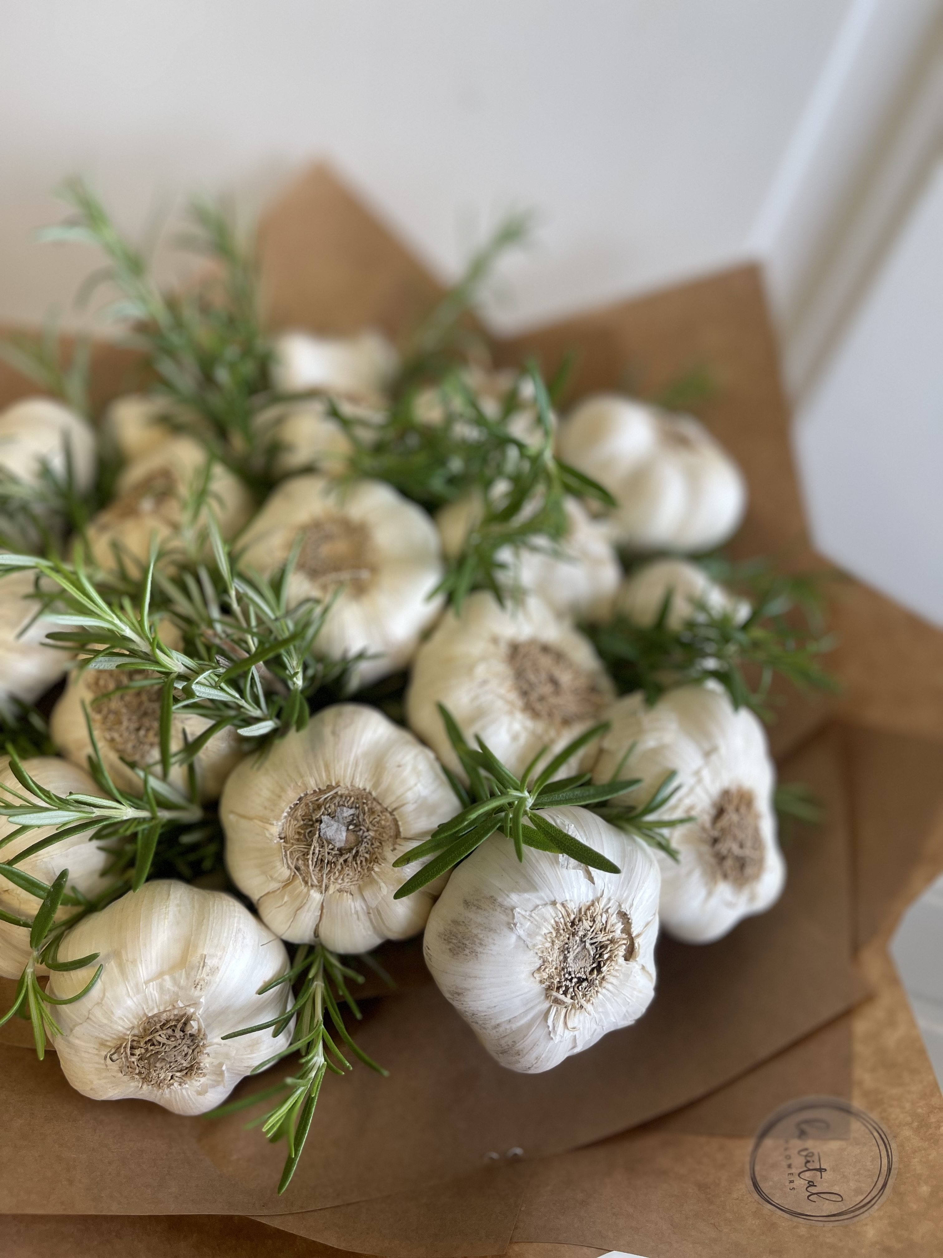 Netradiční kytice - kytice z česneku 