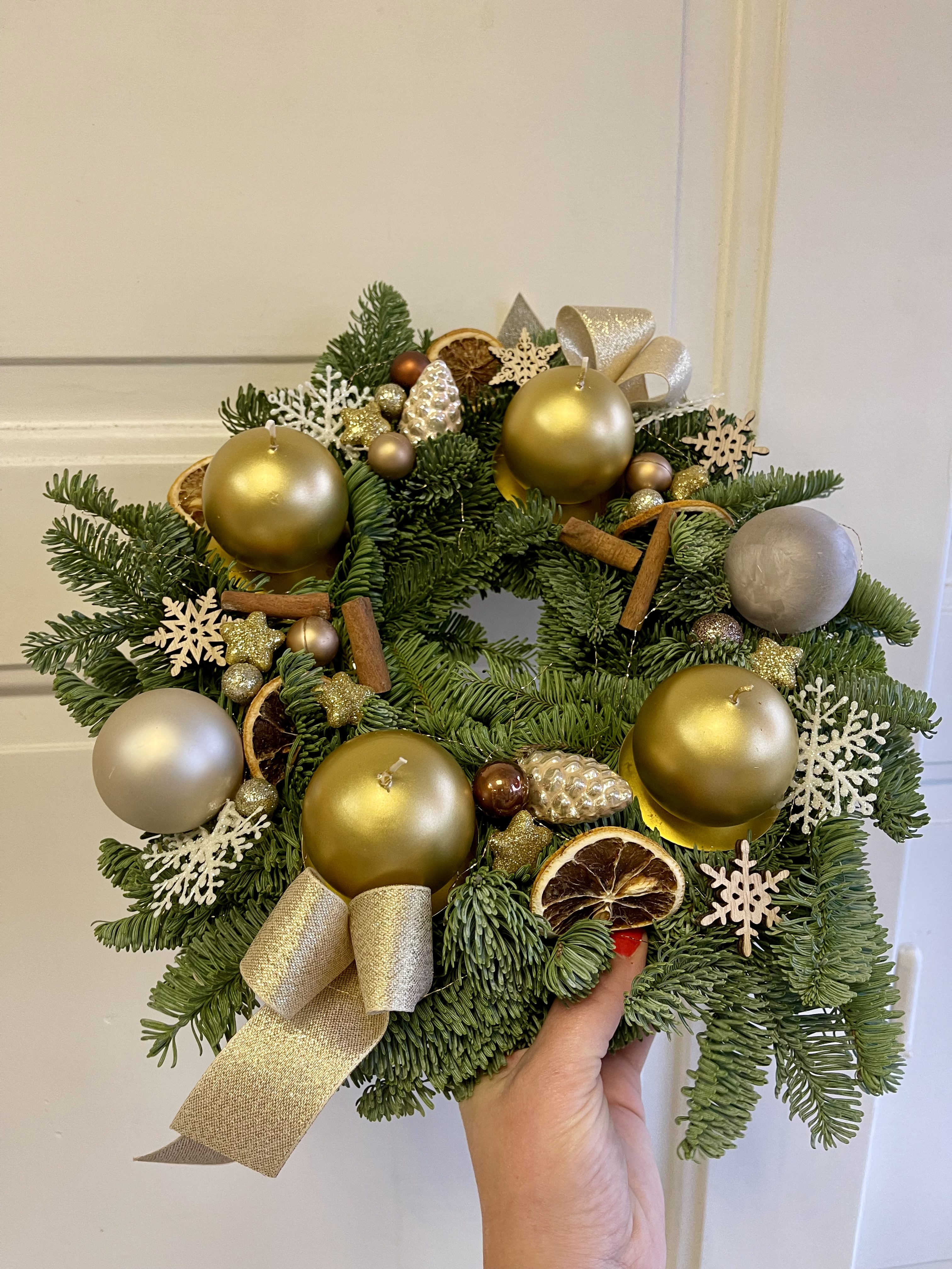 Vánoční dekorace La Vital  advent zlatá