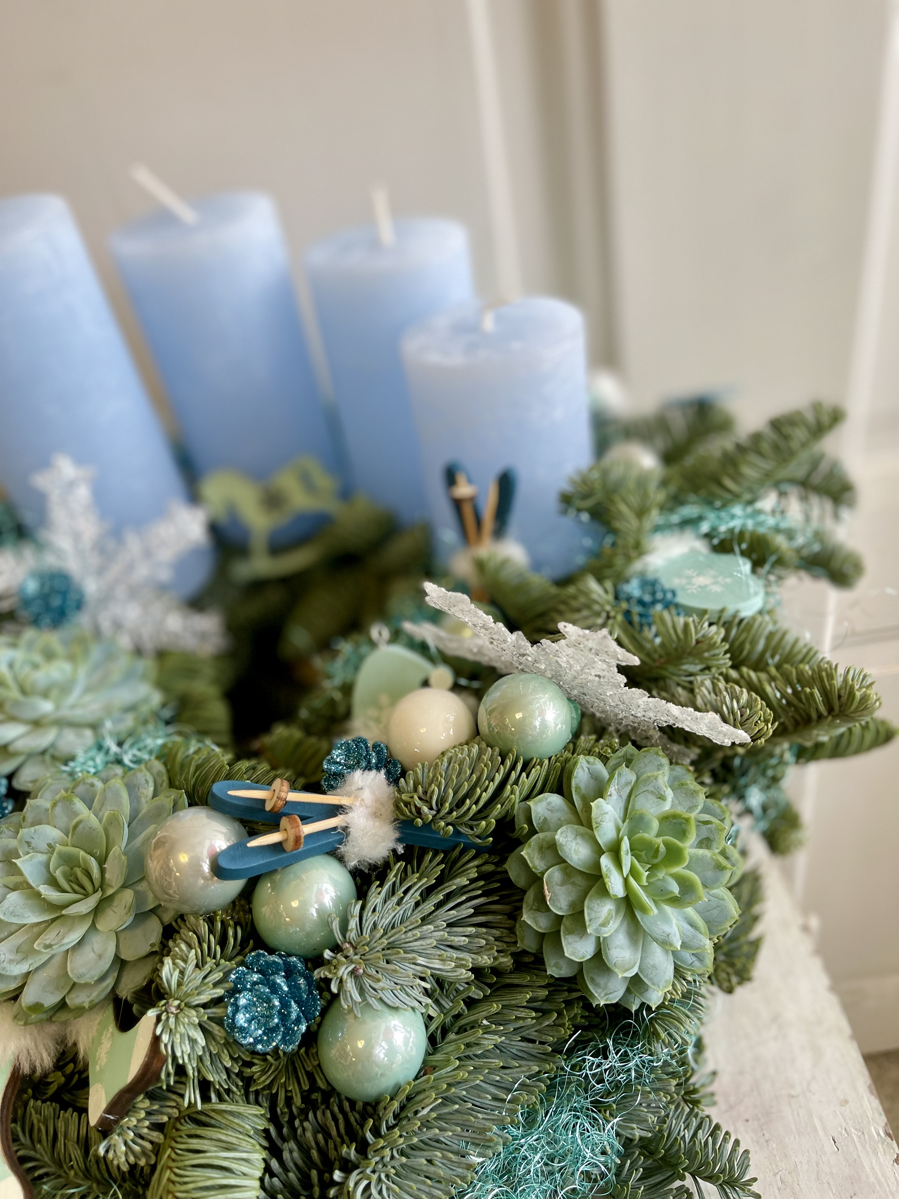 Adventní věnec červená 