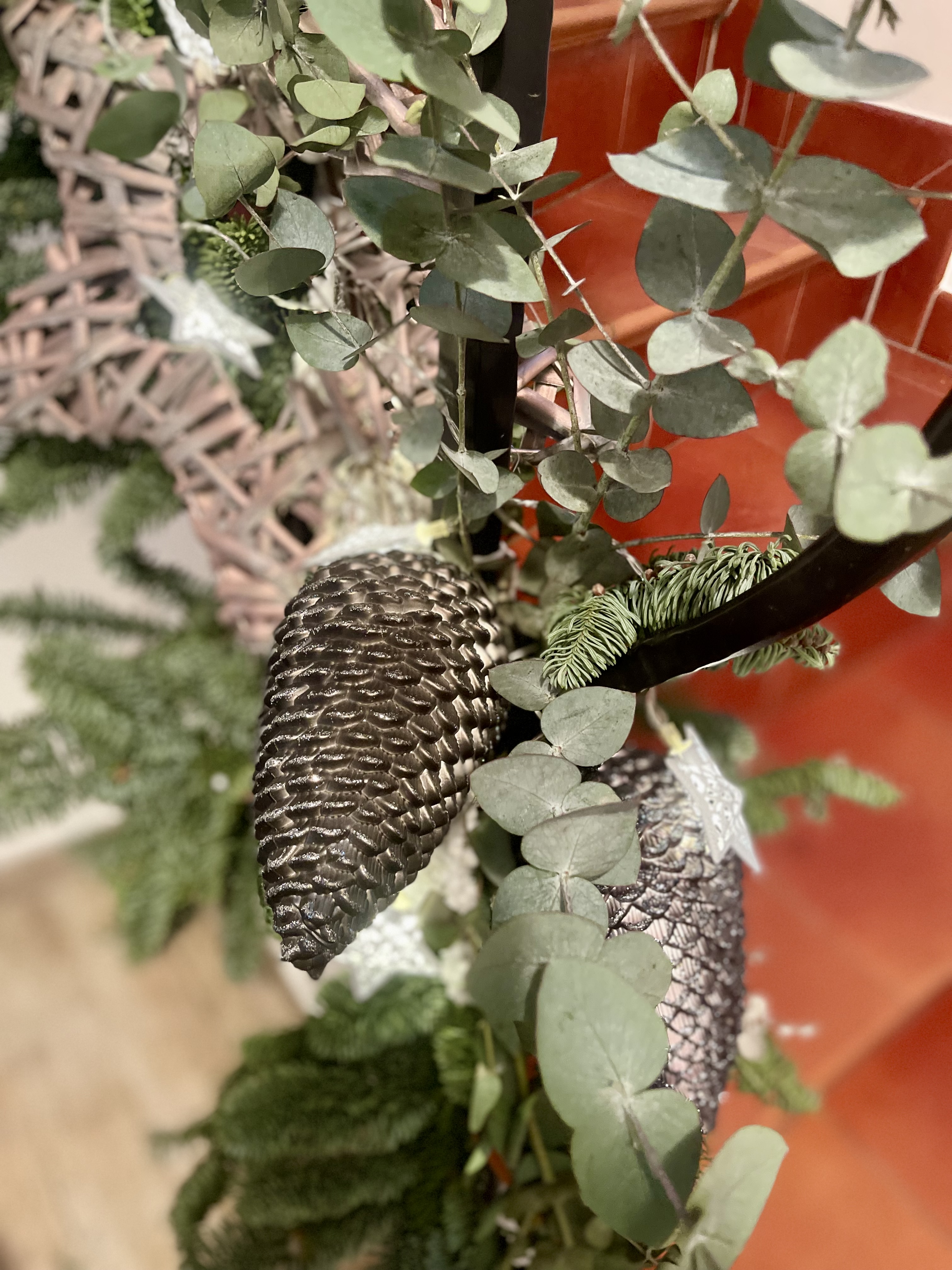 Dekorace na schody stříbrná 