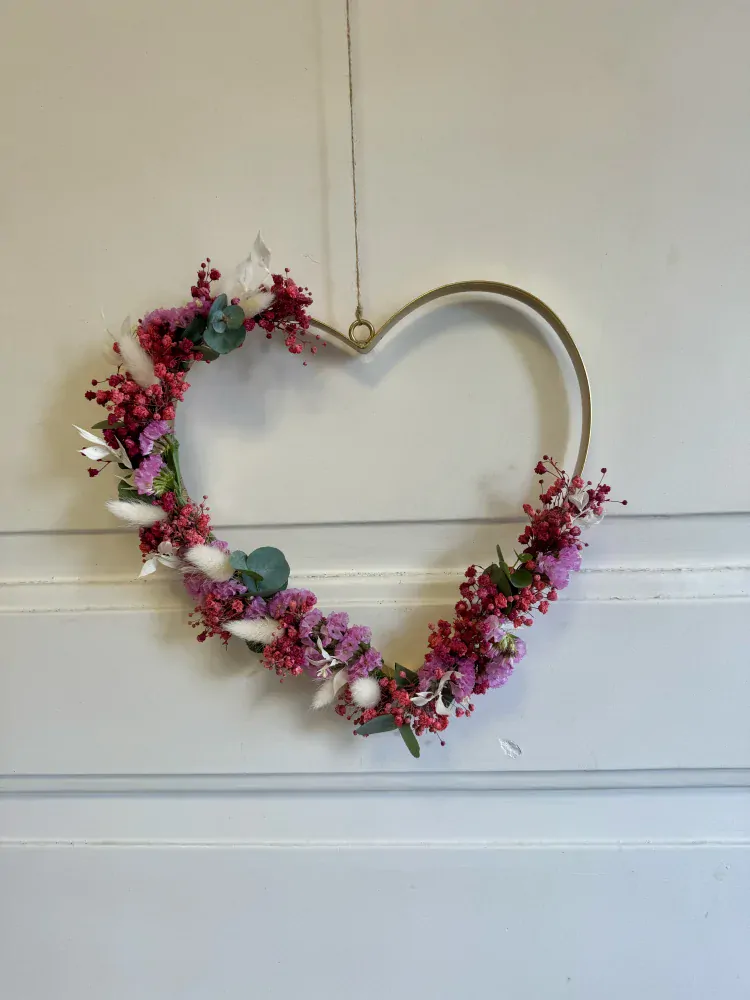 Srdce na dveře - gypsofila