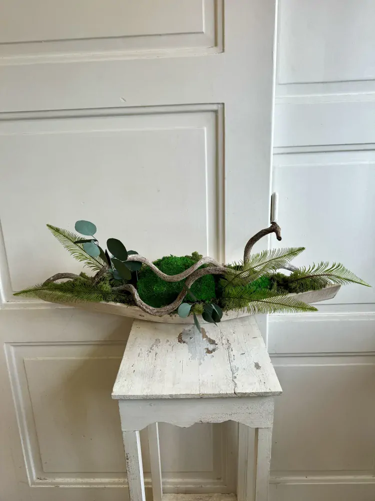 Mechová dekorace luxusní loďka 