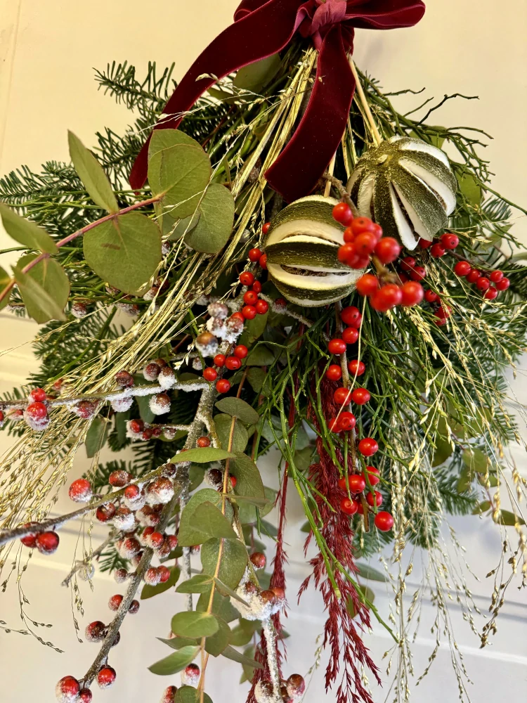 Vánoční dekorace na dveře nebo stěnu 