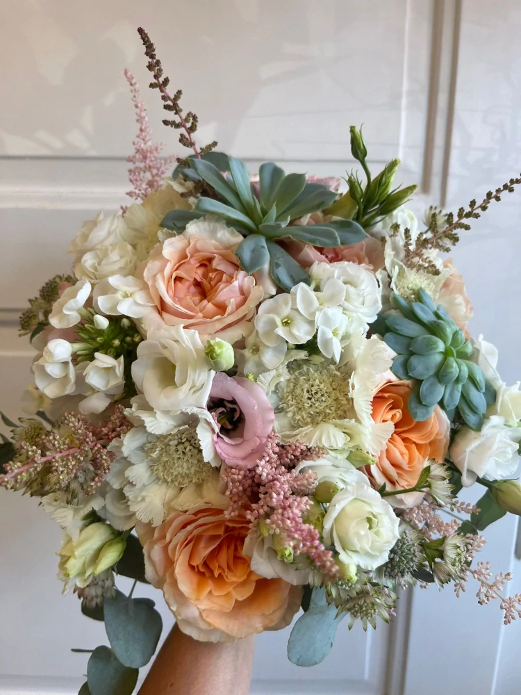 Svatební kytice - Karoline sukulent