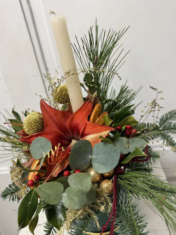 Flower box amarylis se svíčkou 