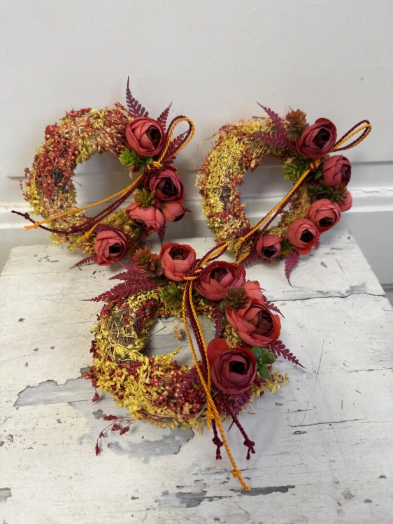 Mini věneček do oranžova