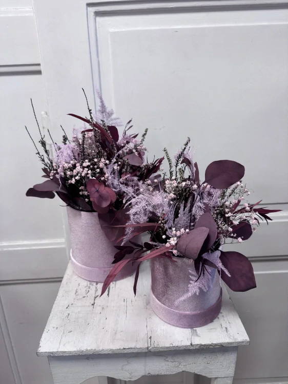 Box semiš světle růžová - stabilizovaný eucalypt