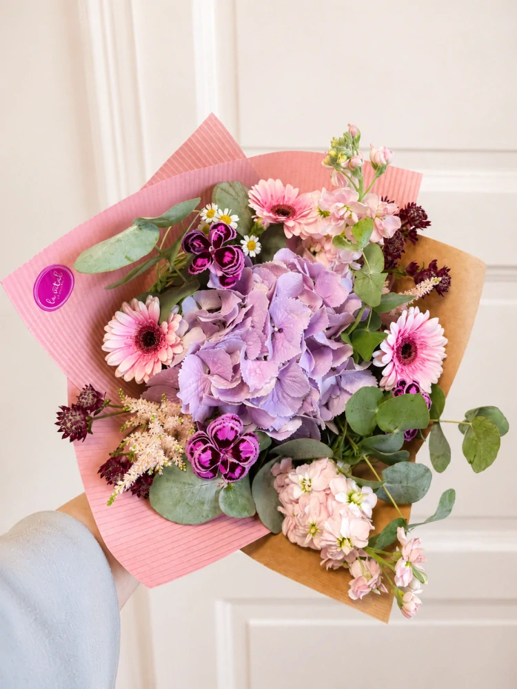 Kytice - hortensie a gerbery