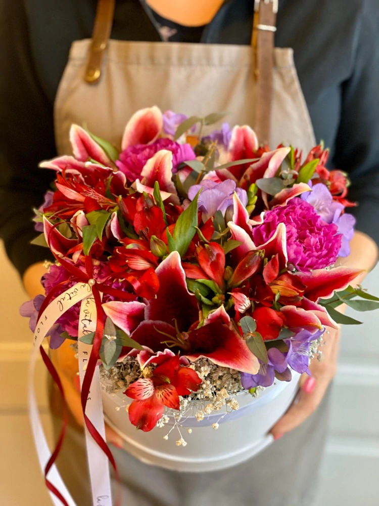 Flower box Lilie & eustomy