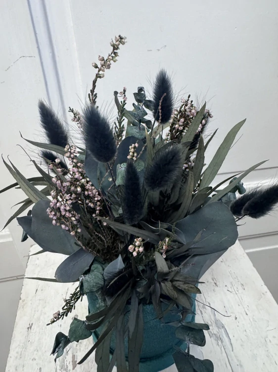 Box semiš tmavě zelený - stabilizovaný eucalypt