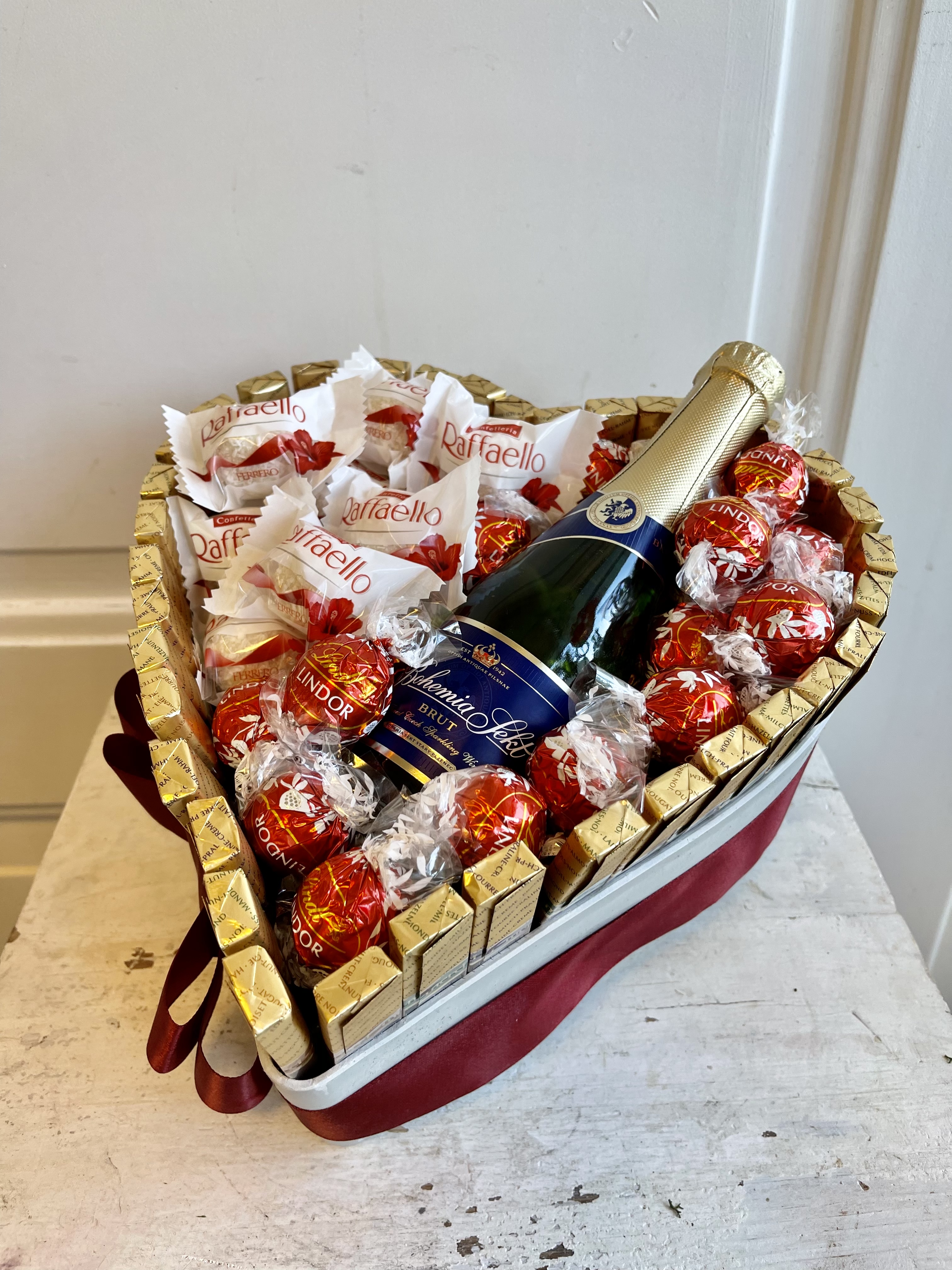 Dárkové srdce se sektem 