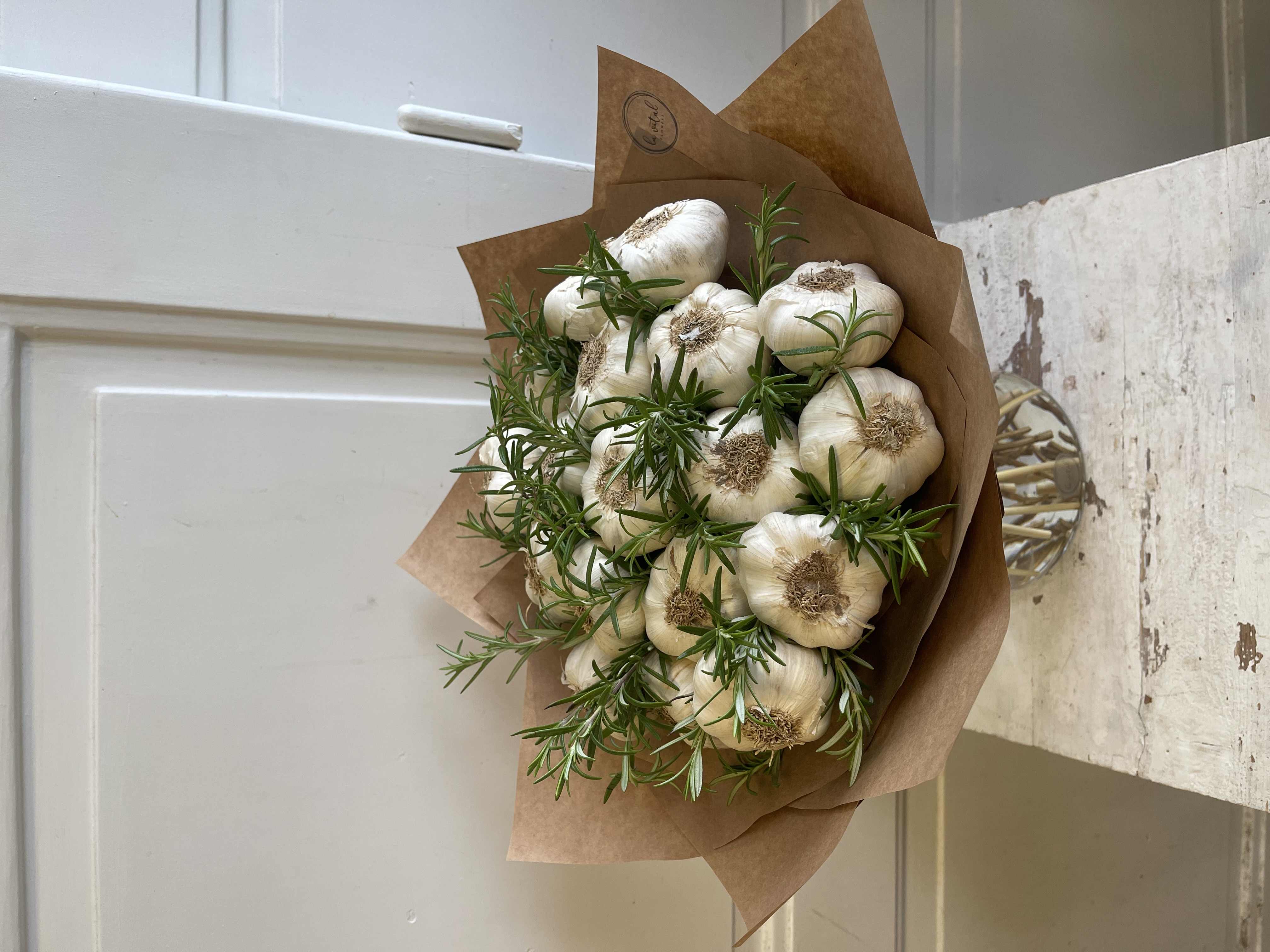 Netradiční kytice - kytice z česneku 