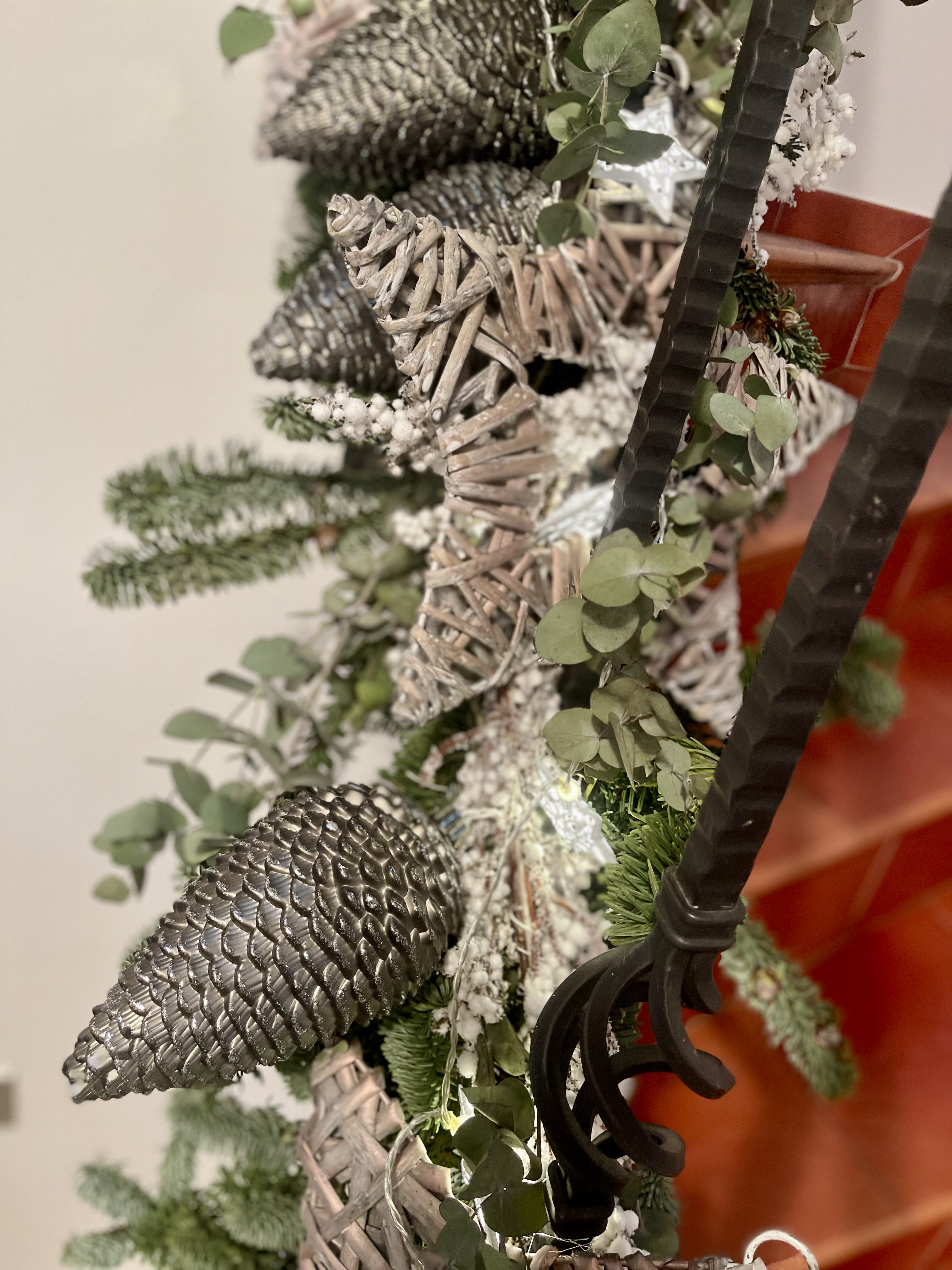 Dekorace na schody stříbrná 