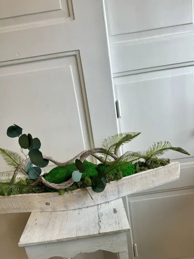 Mechová dekorace luxusní loďka 