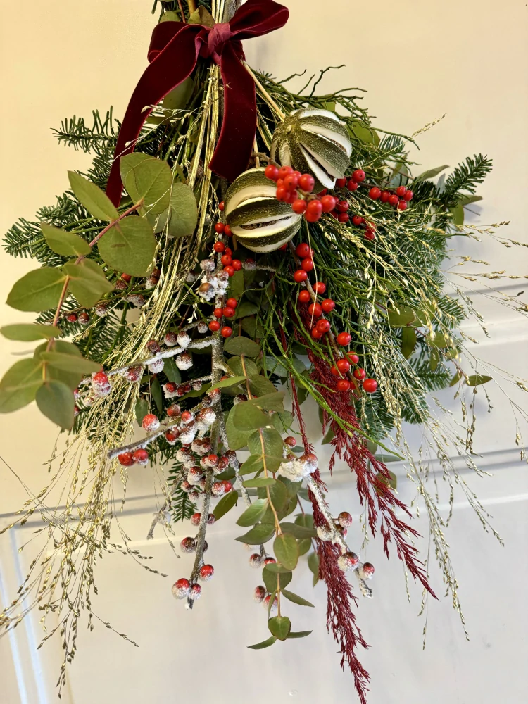 Vánoční dekorace na dveře nebo stěnu 