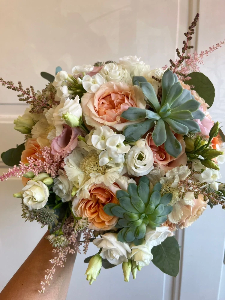 Svatební kytice - Karoline sukulent