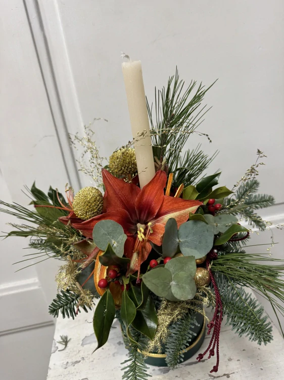 Flower box amarylis se svíčkou 