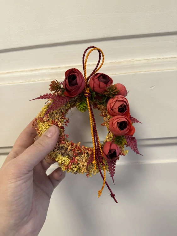 Mini věneček do oranžova