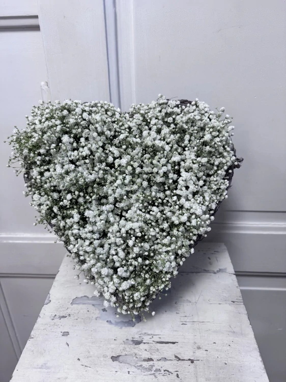 Srdce flowerbox jemná Gypsofila