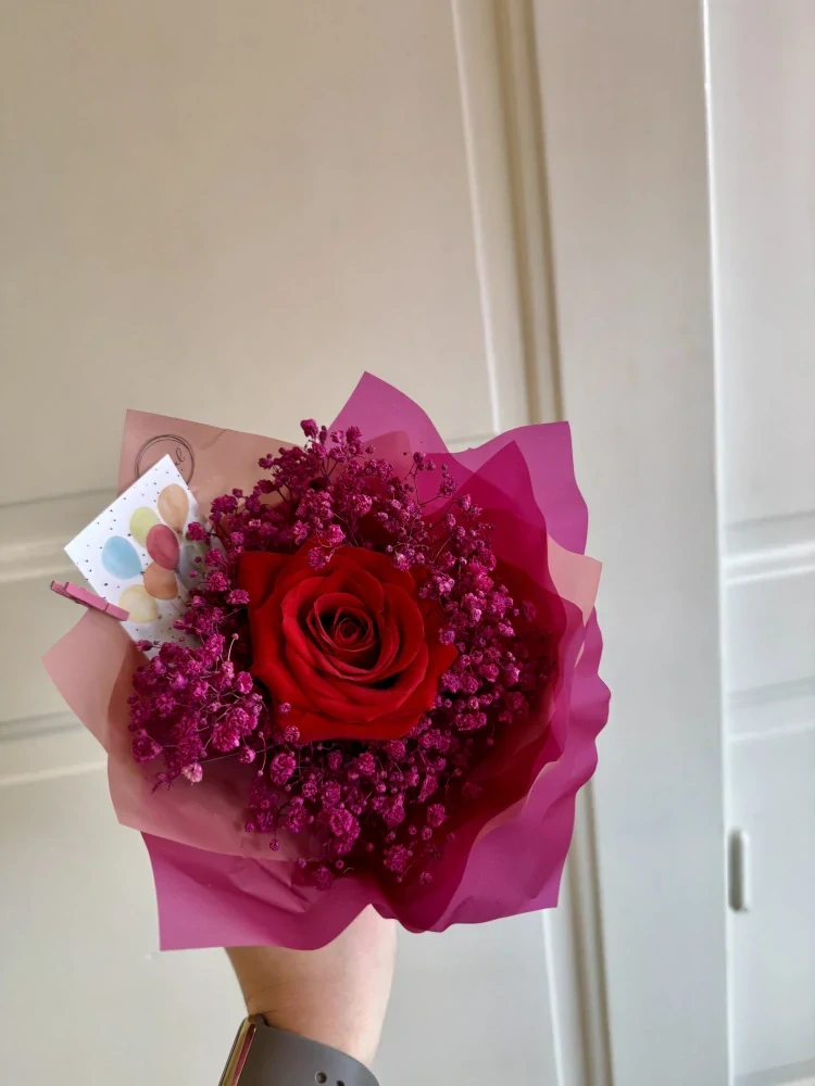 Mini kytice s růžičkou 