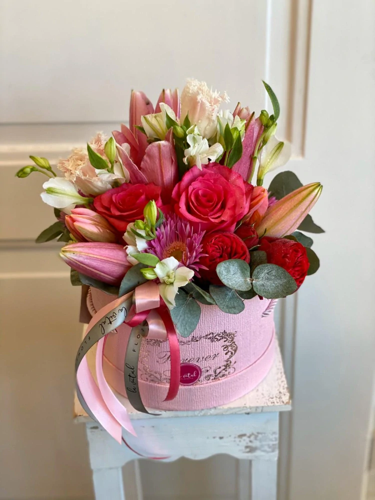 Flower box Lilie & eustomy