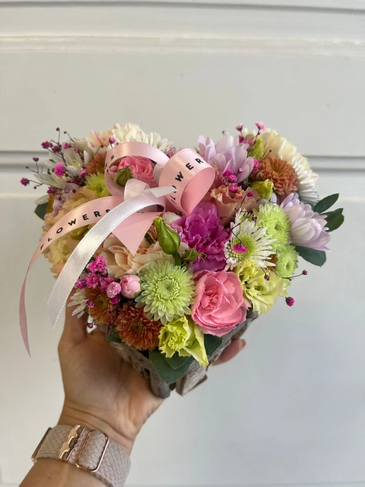 Flower box santinkové srdce malé