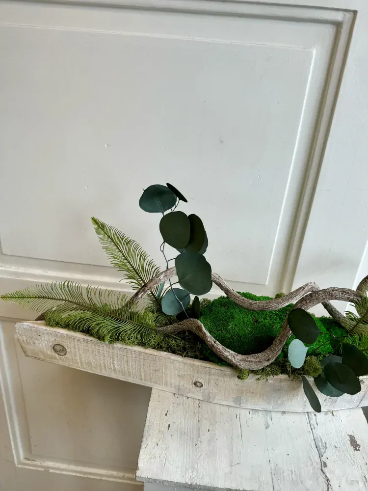 Mechová dekorace luxusní loďka 