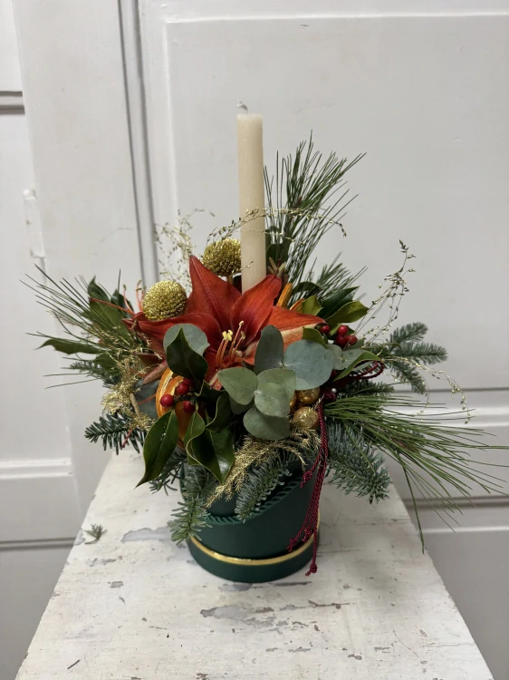 Flower box amarylis se svíčkou 