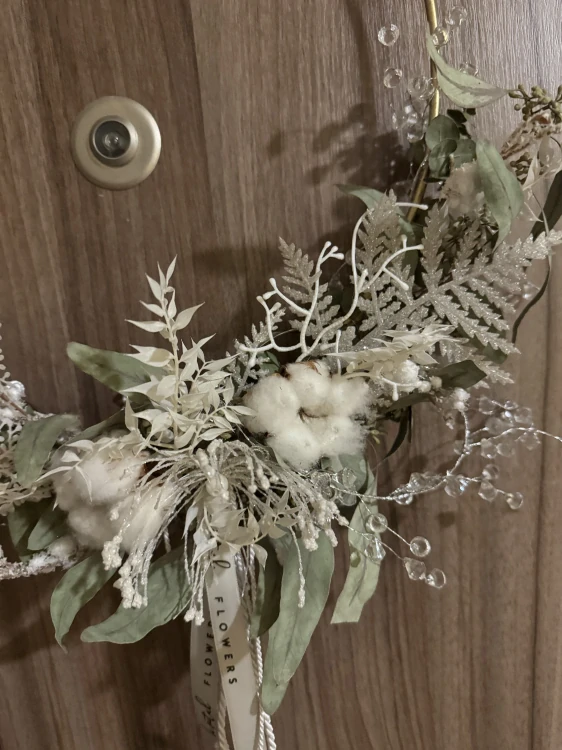 Dekorace 35cm jemná obruč zimní 