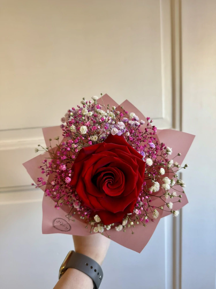 Mini kytice s růžičkou 