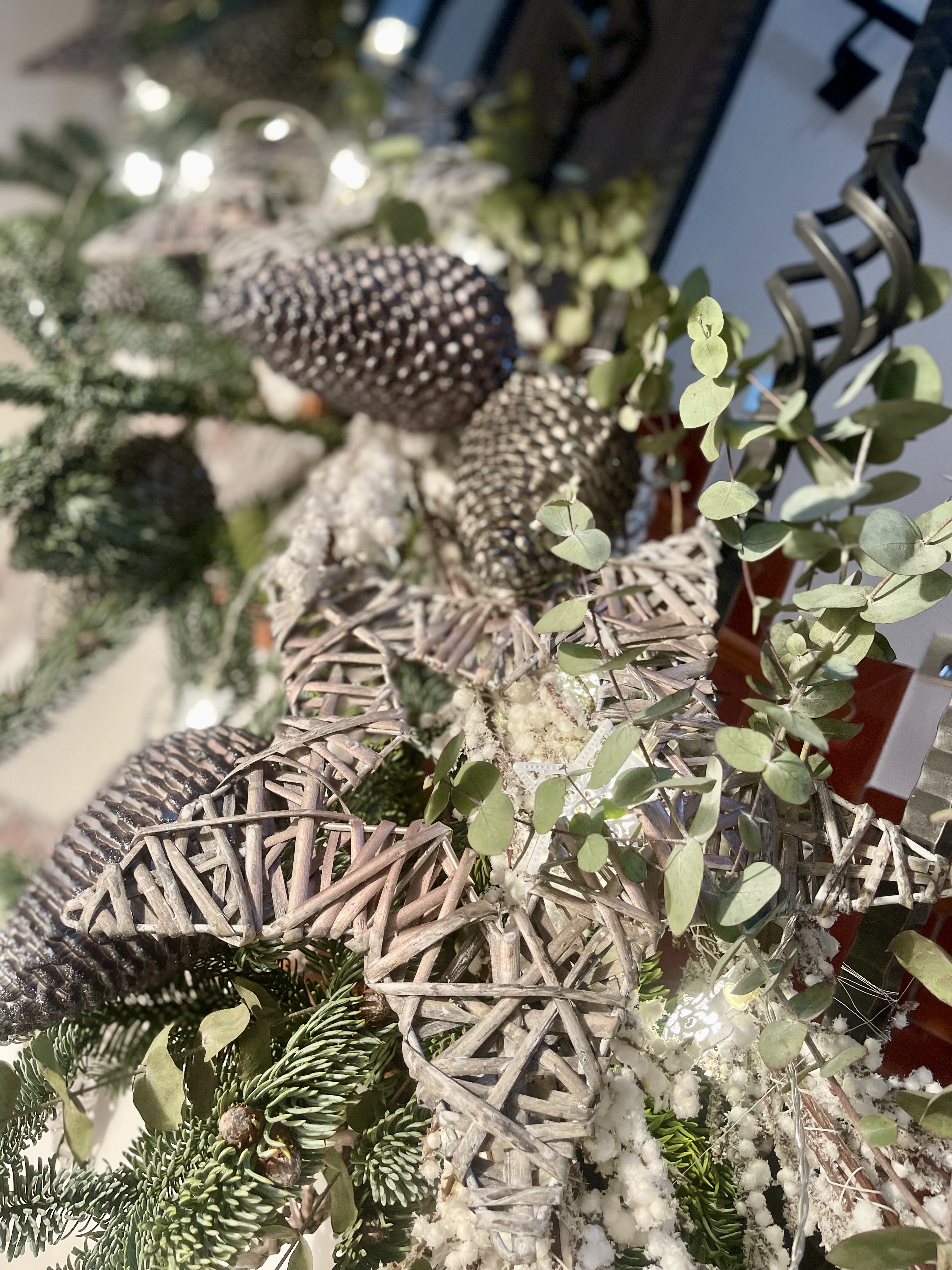 Dekorace na schody stříbrná 