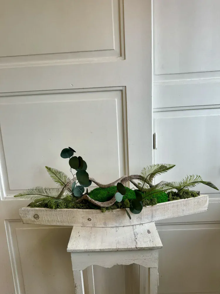 Mechová dekorace luxusní loďka 