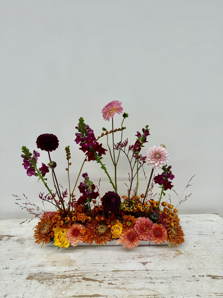 Svatební květinová výzboba stolů -1kus parteru 