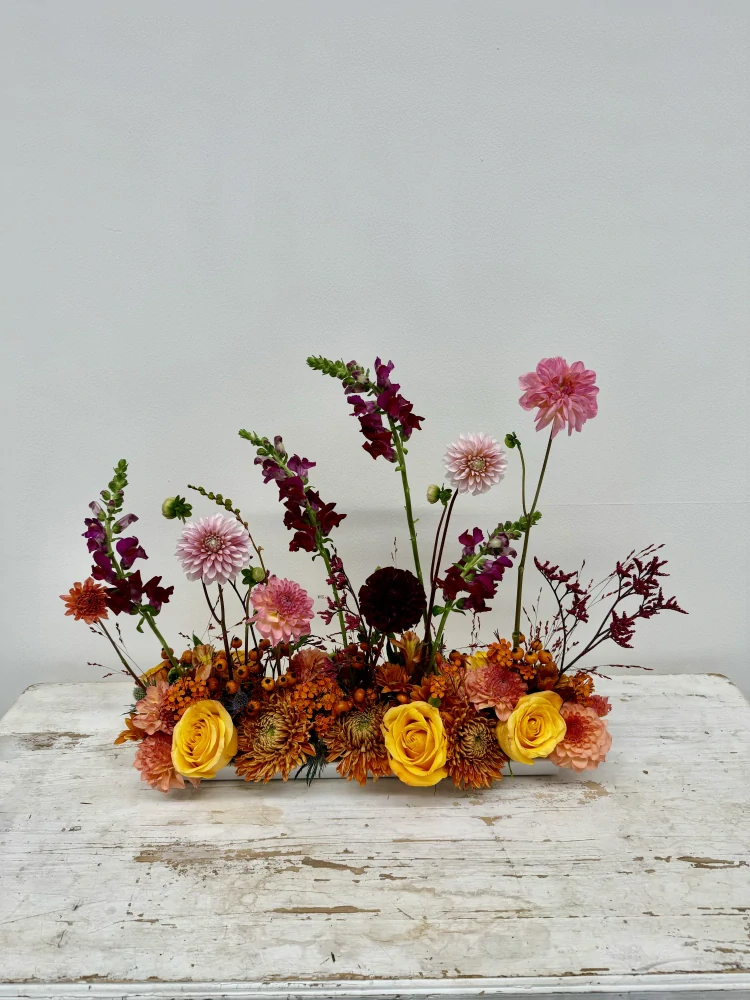 Svatební květinová výzboba stolů -1kus parteru 