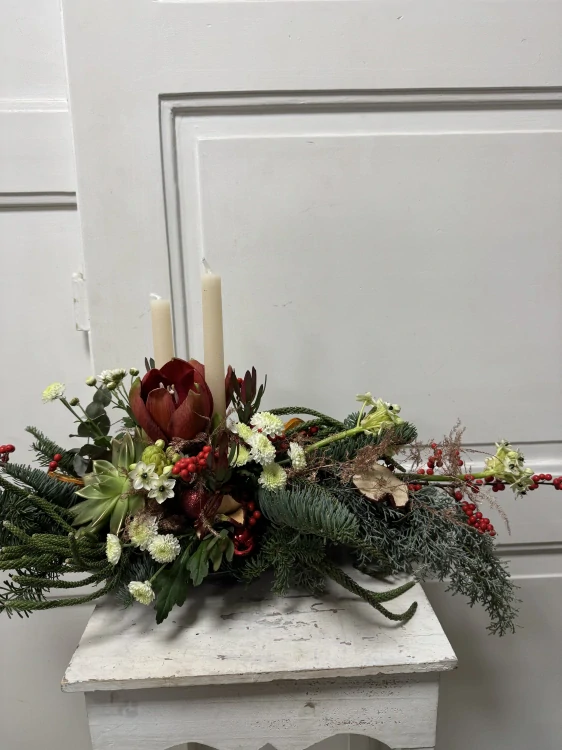 Sváteční dekorace Amarylis Tillandsie 