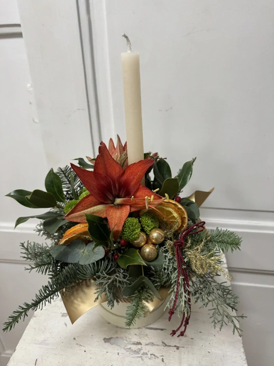 Flower box amarylis se svíčkou 