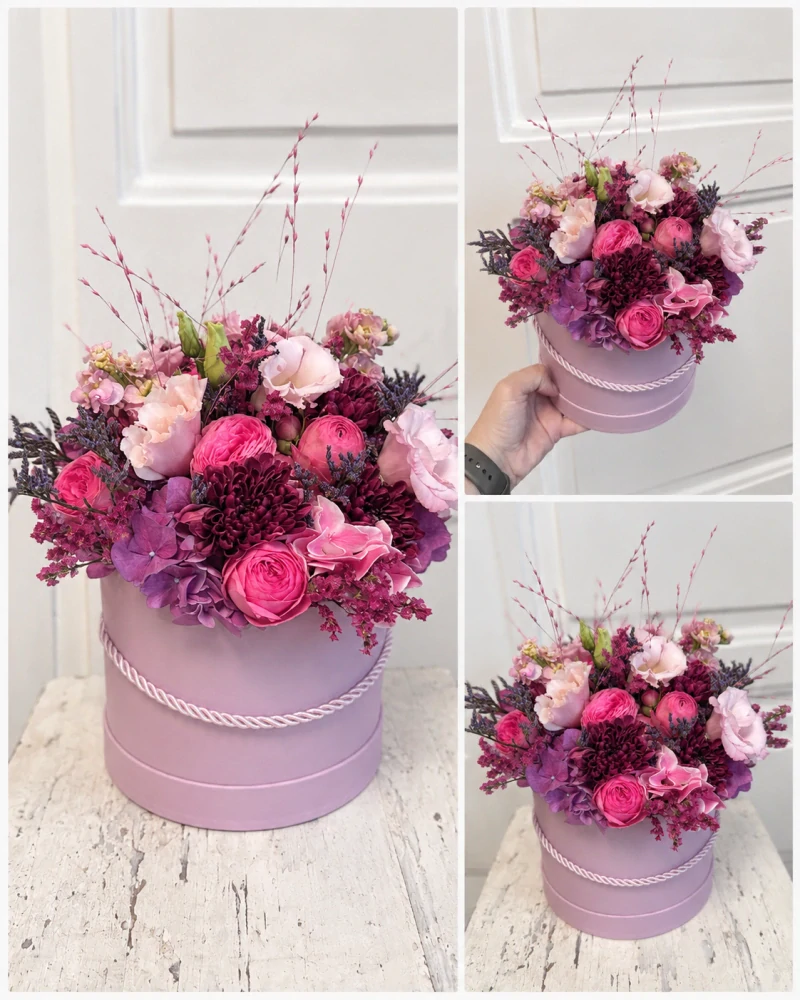Květinový box La Vital – Růžová elegance
