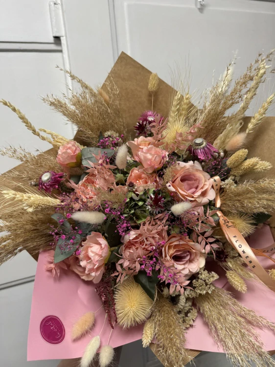 Novinka- sušená kytice meruňková