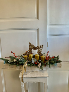 Adventní dekorace zlatá luxusní 