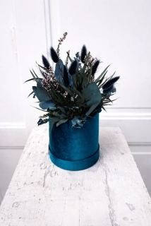 Box semiš tmavě zelený - stabilizovaný eucalypt