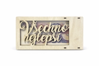 Dárkový rámeček na peníze – Všechno nejlepší