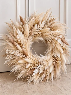 Sušený věnec v přírodních tónech – Ivory 40cm