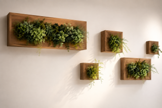 Boxy – stylové zelené dekorace na zeď