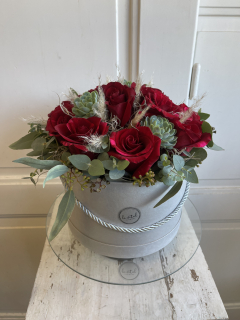 Flower box - rudé růže luxusní